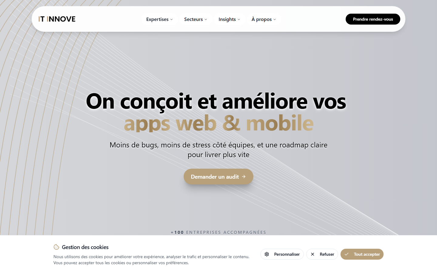 Aperçu du site de IT INNOVE