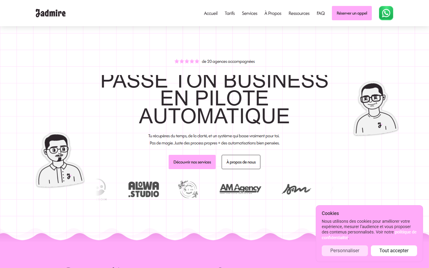 Aperçu du site de JADMIRE
