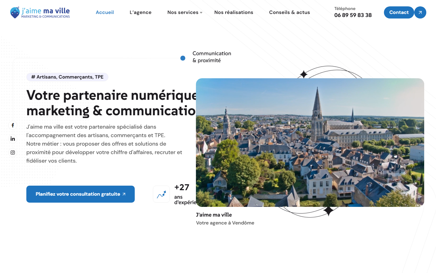 Aperçu du site de Infinext