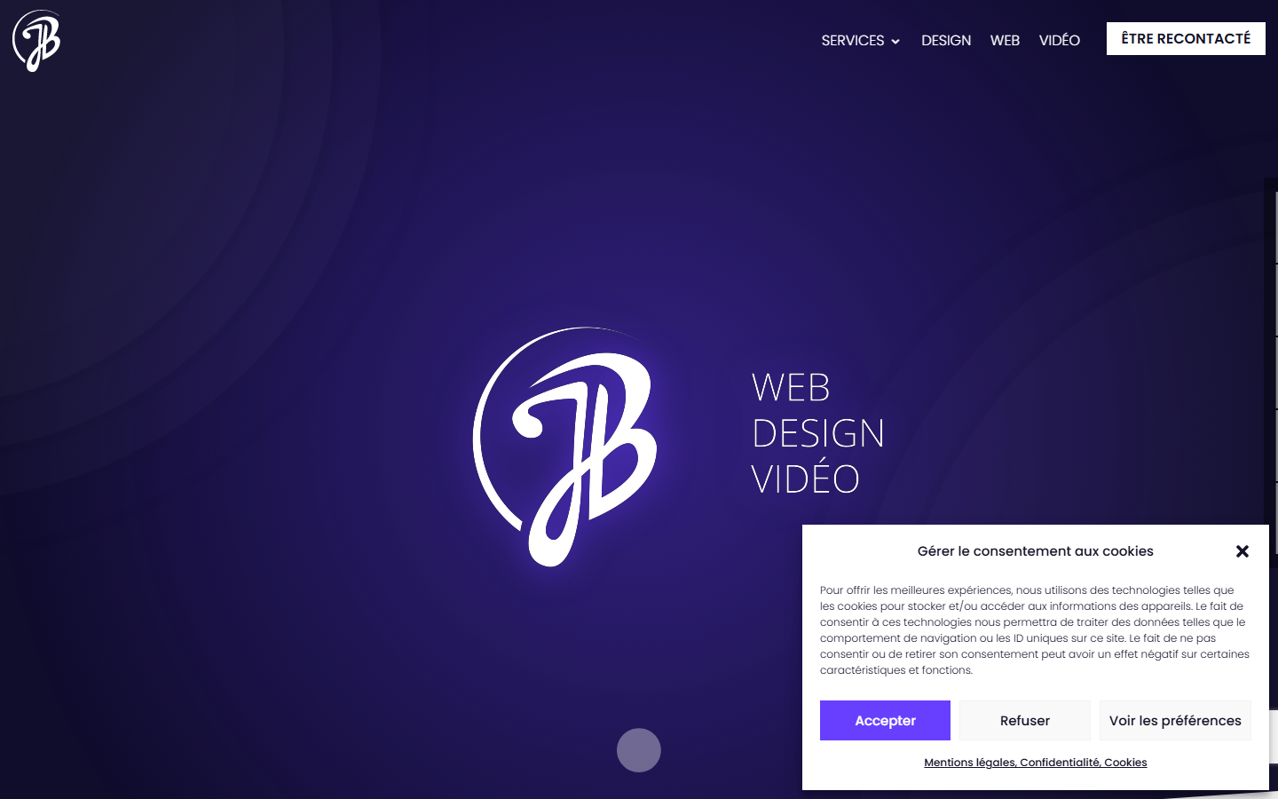 Aperçu du site de JB Hunel | Web, Design, Vidéo