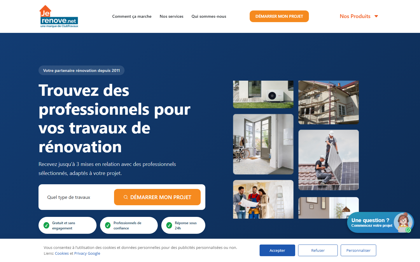 Aperçu du site de Je-renove.net