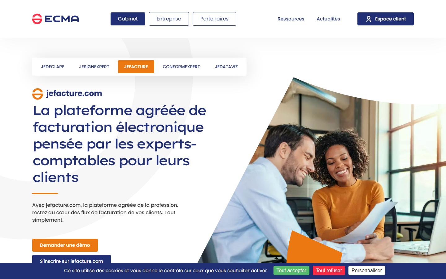 Aperçu du site de ECMA