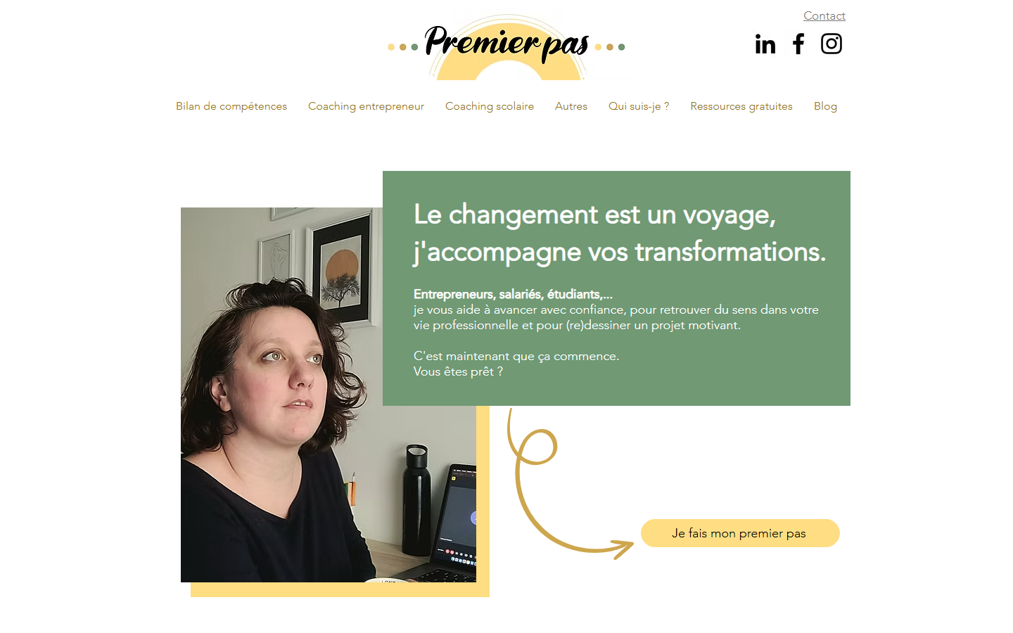 Aperçu du site de Premier pas