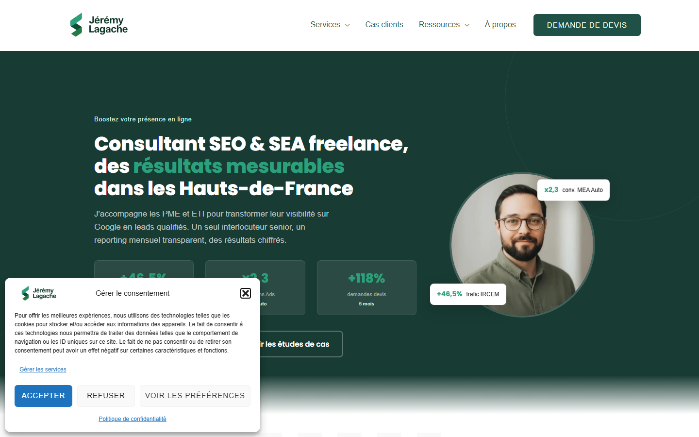Aperçu du site de Groupe JISL