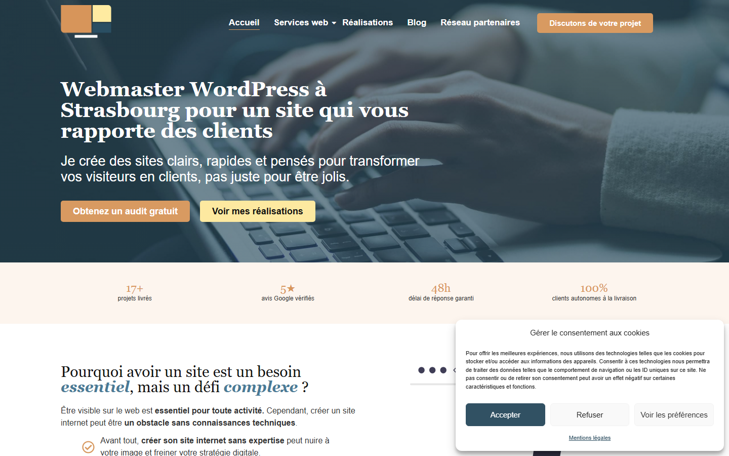 Aperçu du site de JEREMY BILLEY