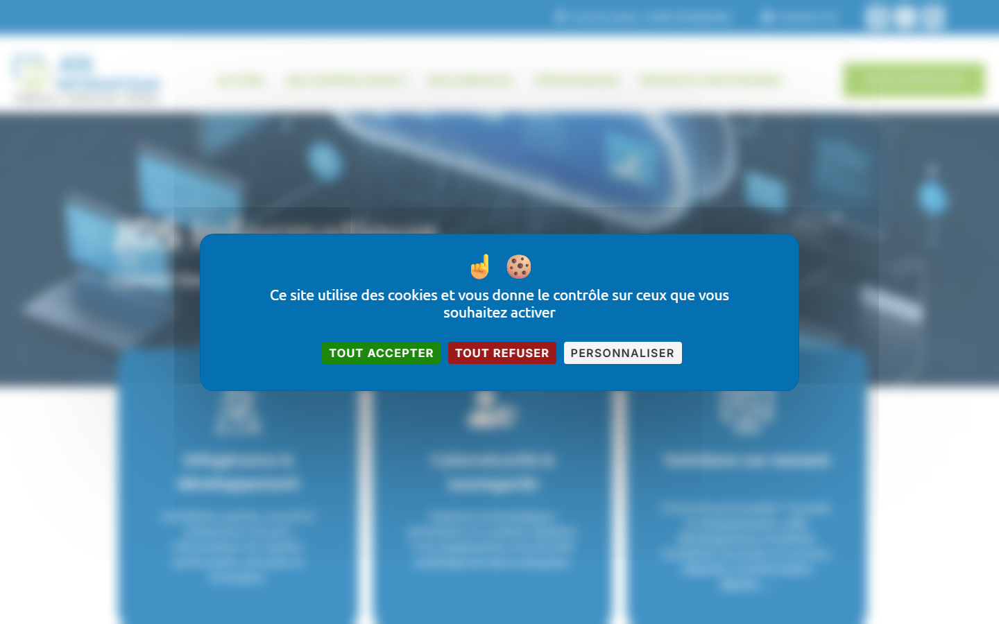 Aperçu du site de J.G.S. INFORMATIQUE