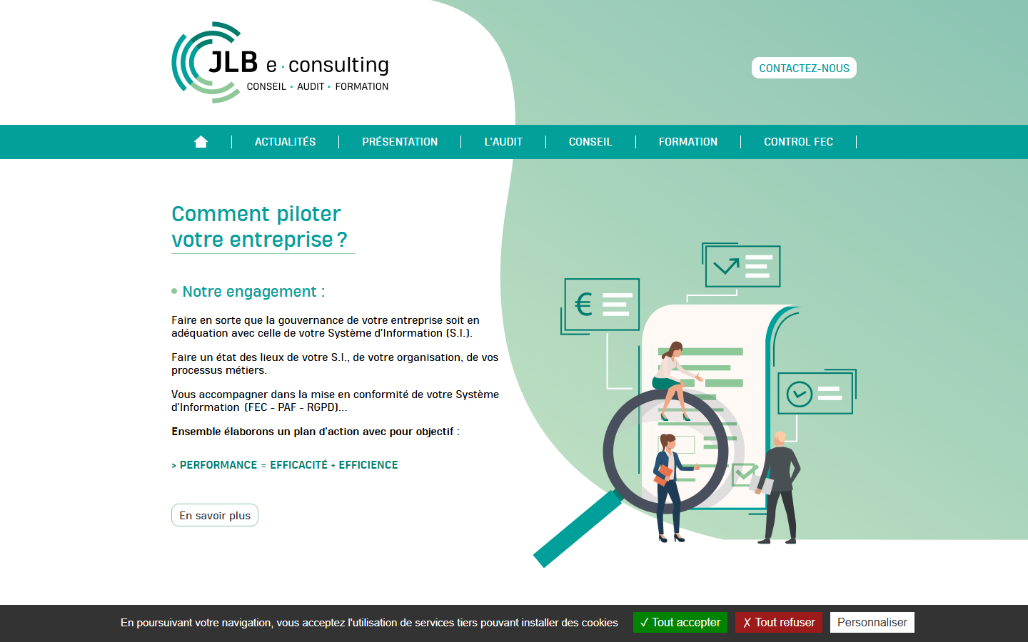 Aperçu du site de J.L.B E-CONSULTING