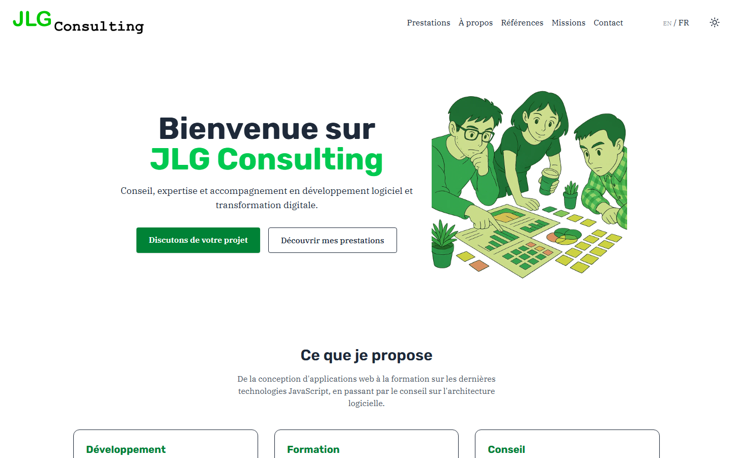 Aperçu du site de JLG CONSULTING