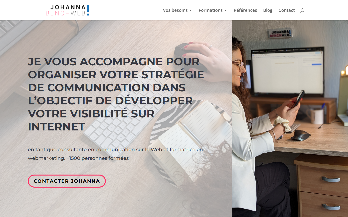 Aperçu du site de Johanna Benchimol
