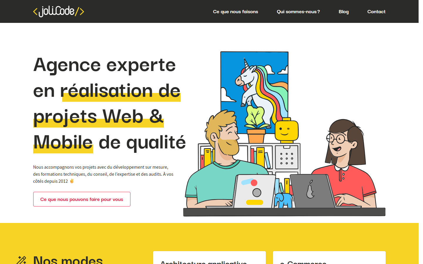 Aperçu du site de JOLICODE