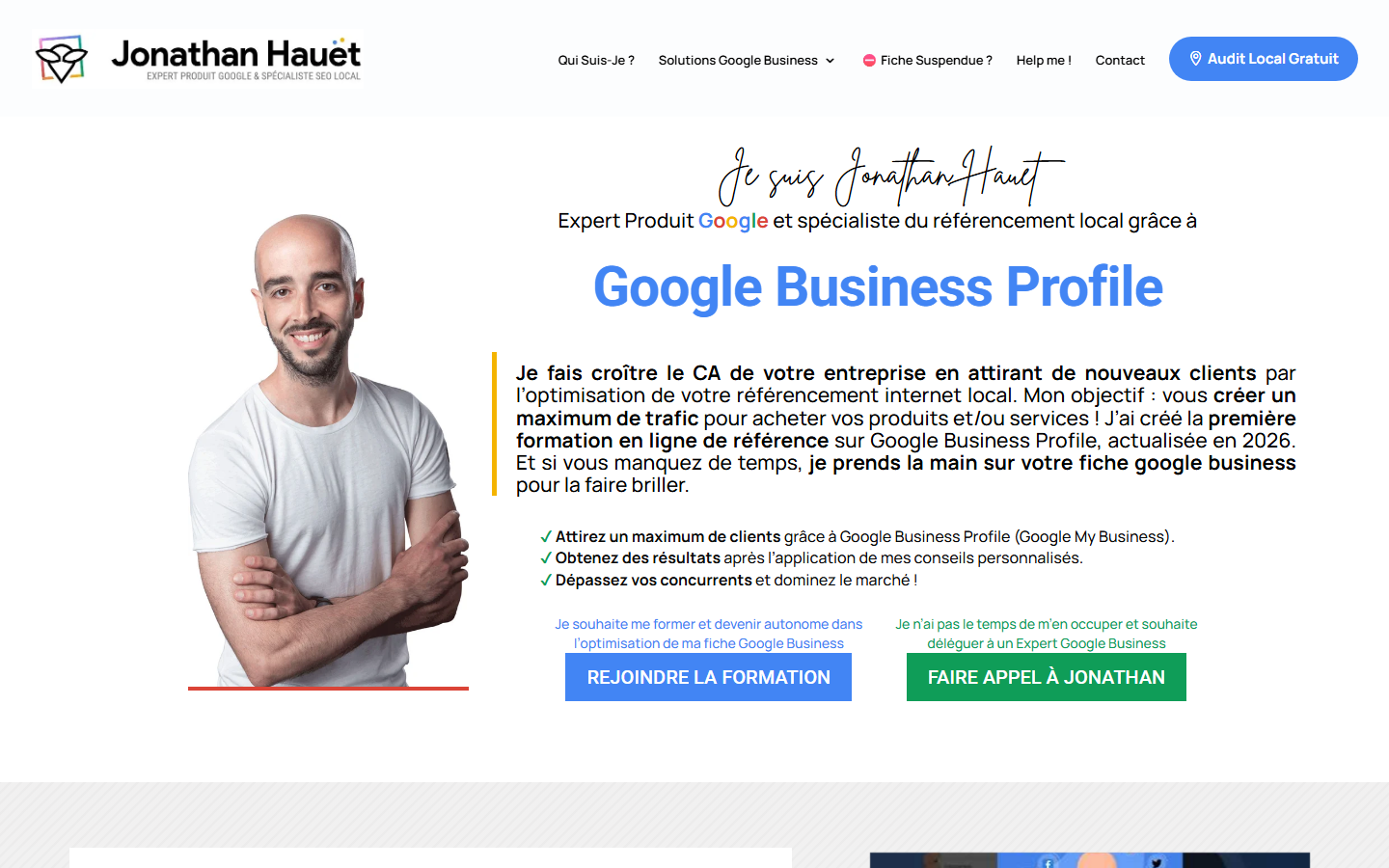 Aperçu du site de Jonathan Hauët Marketing