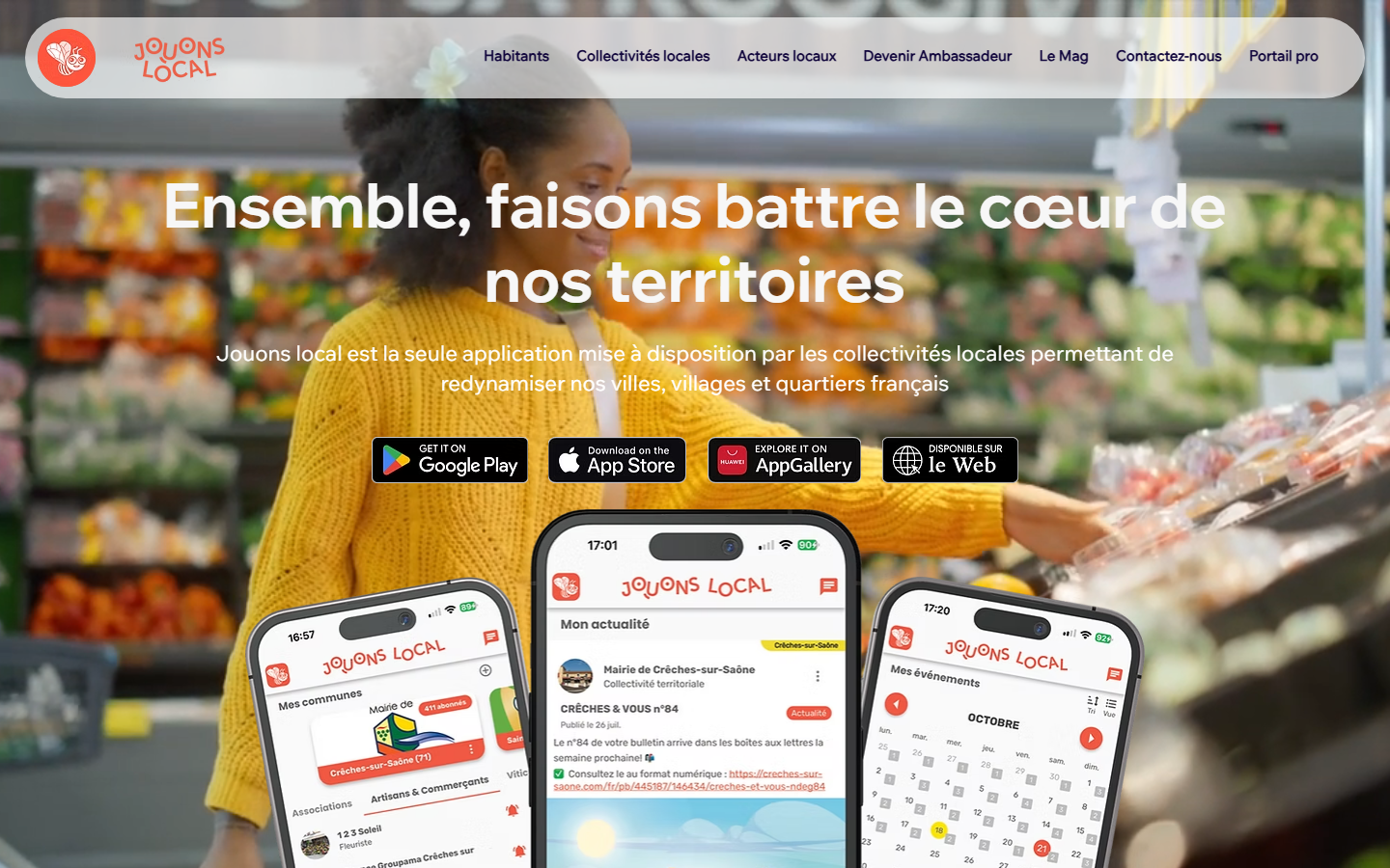 Aperçu du site de Onlywin Jouons Local