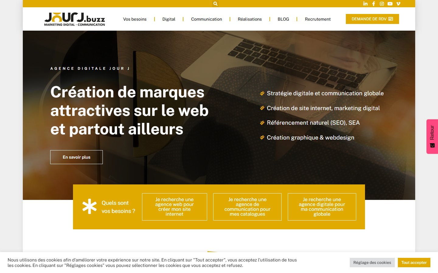 Aperçu du site de JOURJ.BUZZ