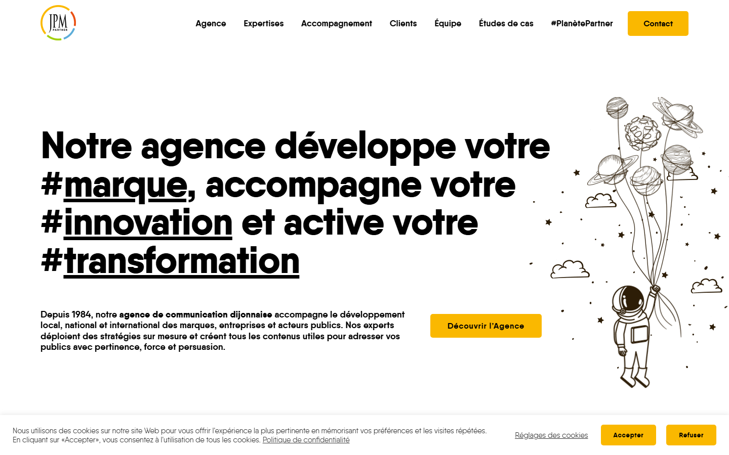 Aperçu du site de JPM Partner