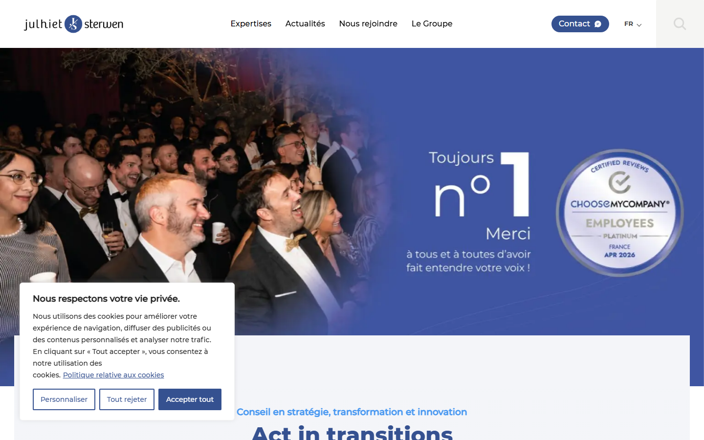 Aperçu du site de JULHIET STERWEN