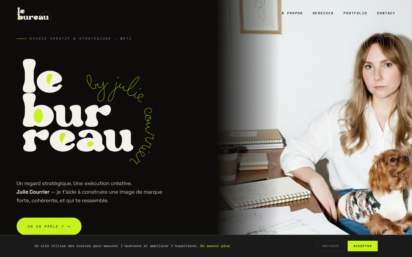 Aperçu du site de Julie Courrier