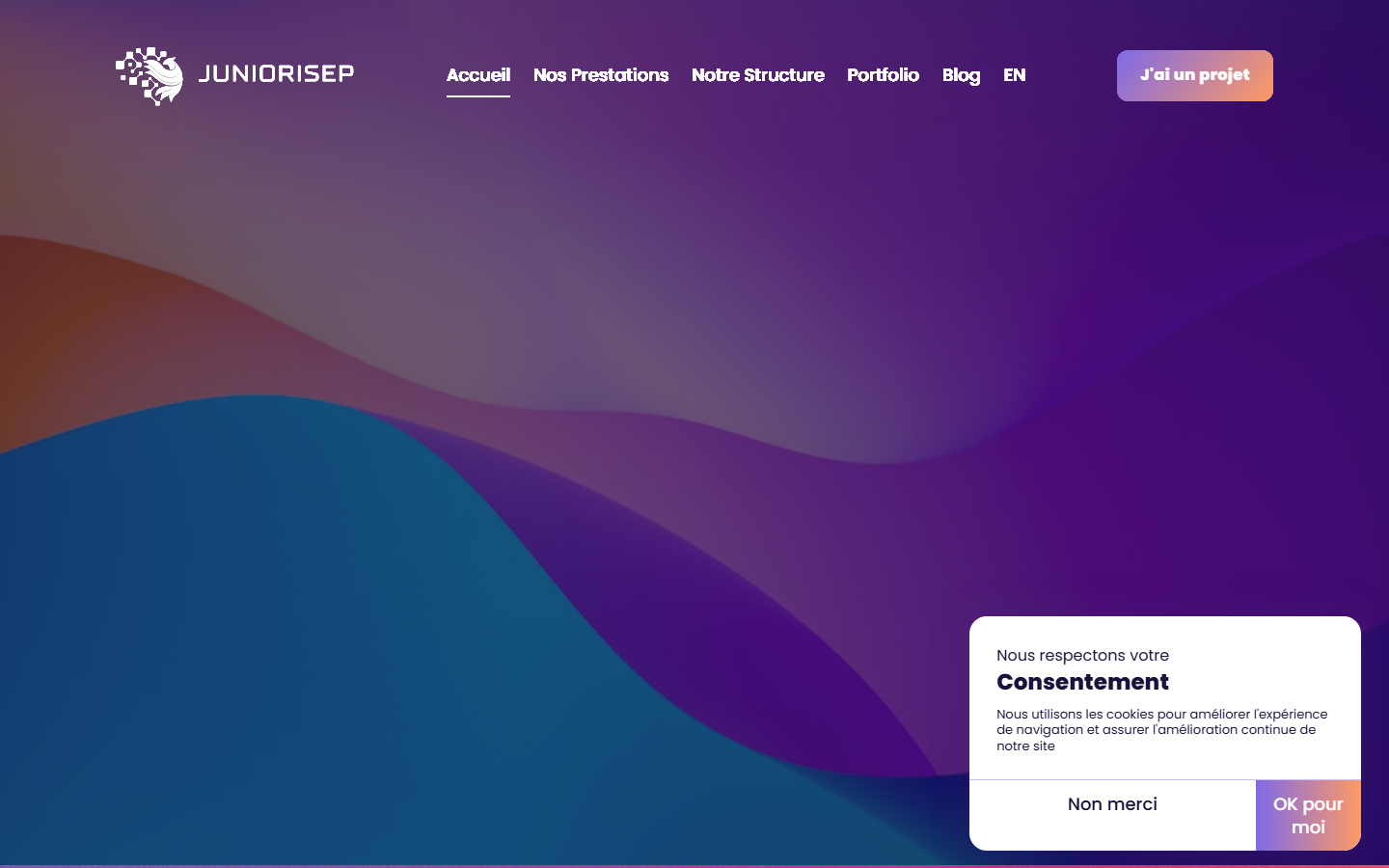 Aperçu du site de JUNIOR ISEP