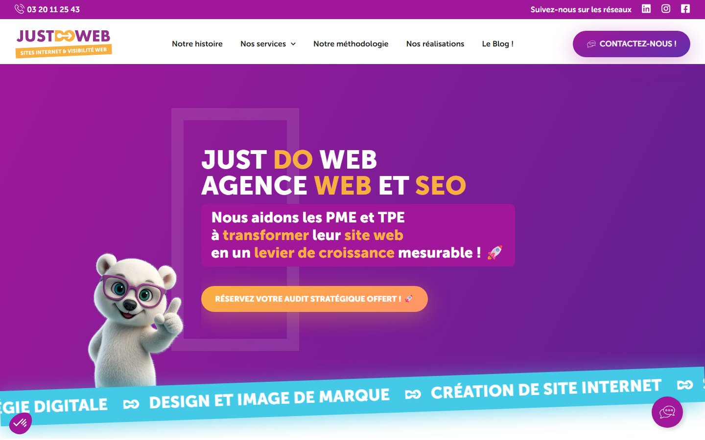 Aperçu du site de JUST DO WEB