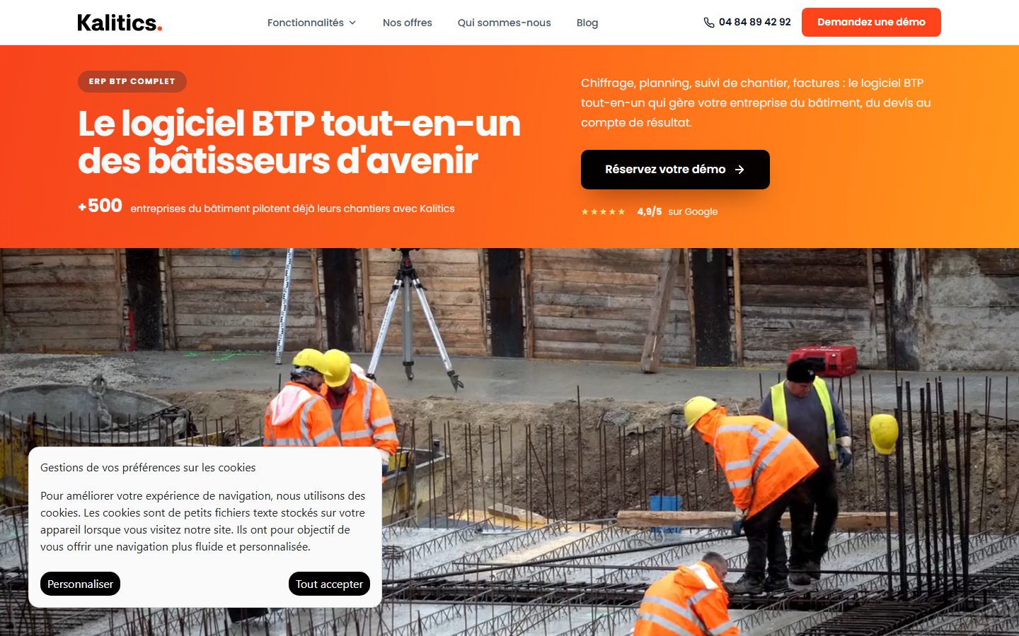 Aperçu du site de KALITICS