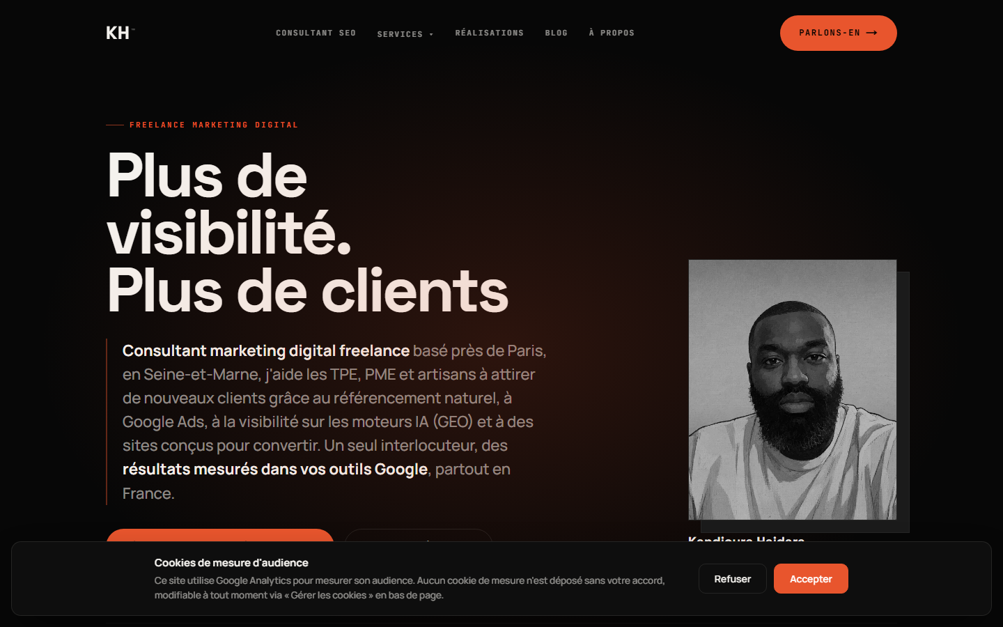 Aperçu du site de Myndset