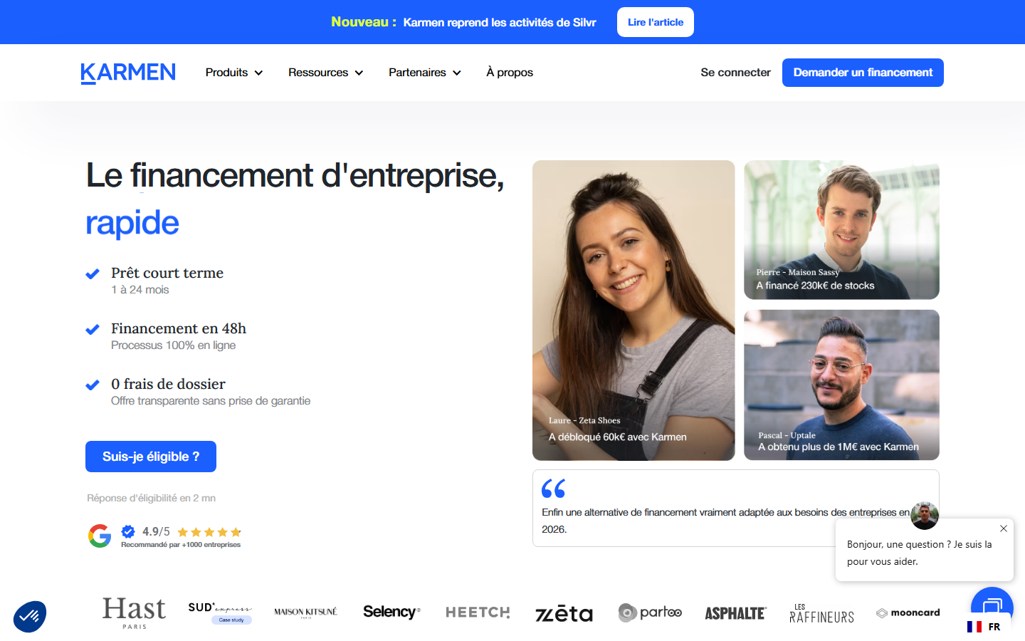 Aperçu du site de KARMEN