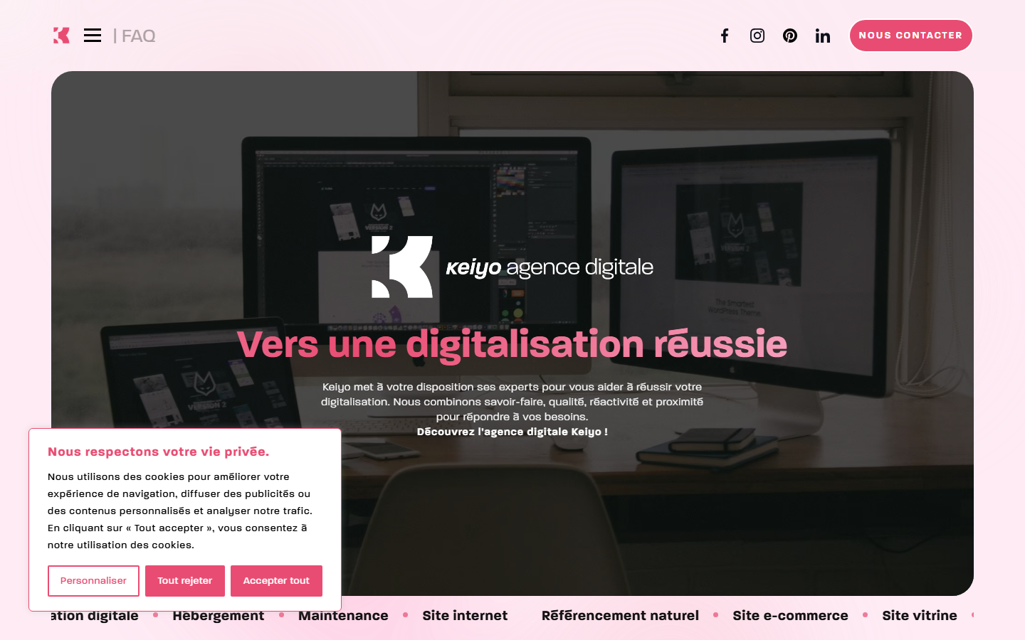 Aperçu du site de KEIYO