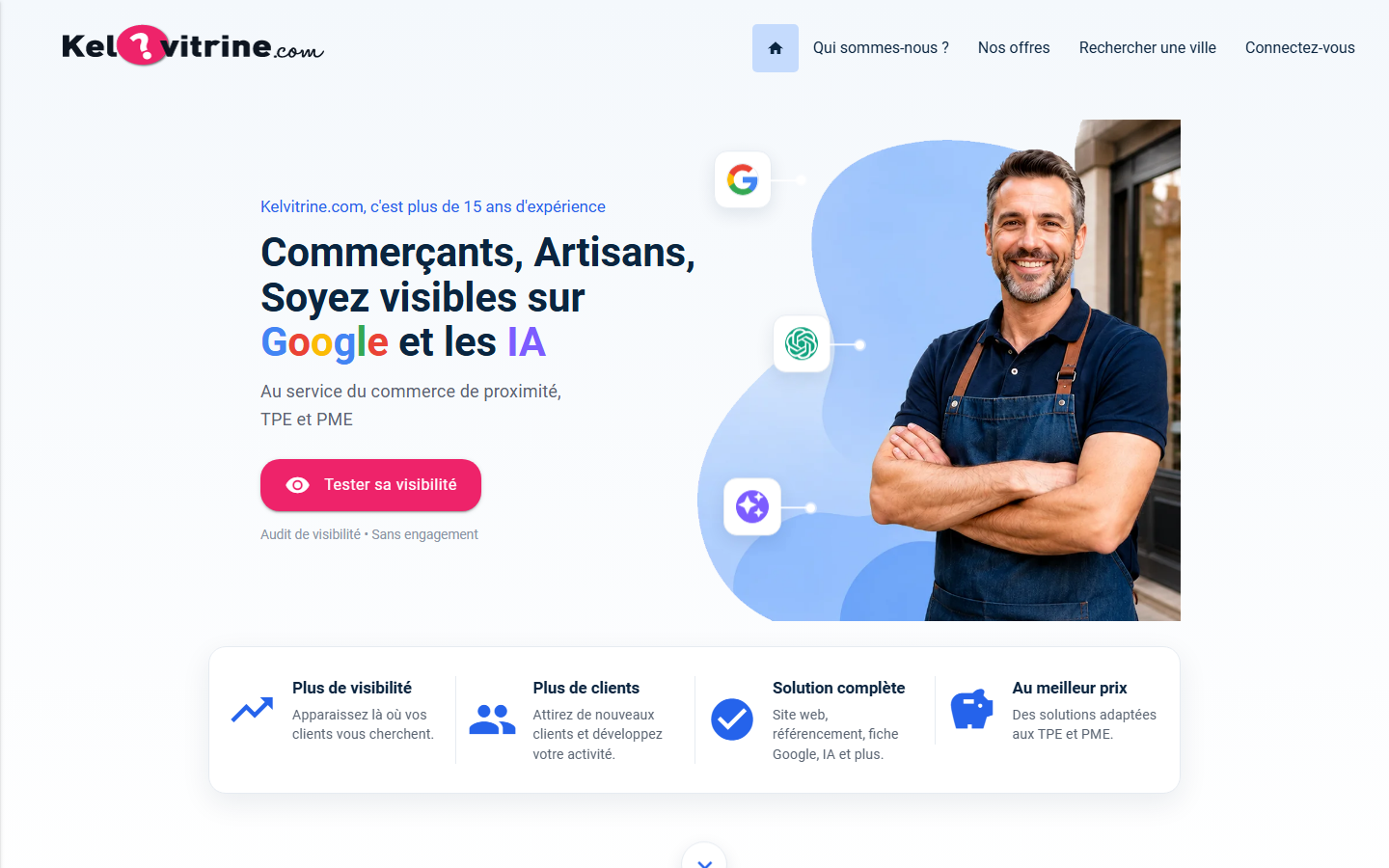 Aperçu du site de Kelvitrine.com