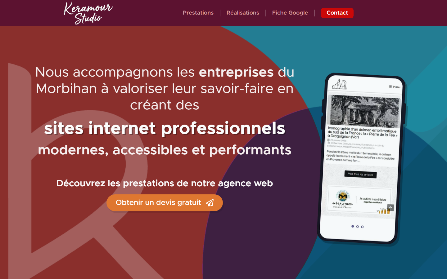 Aperçu du site de KERAMOUR STUDIO