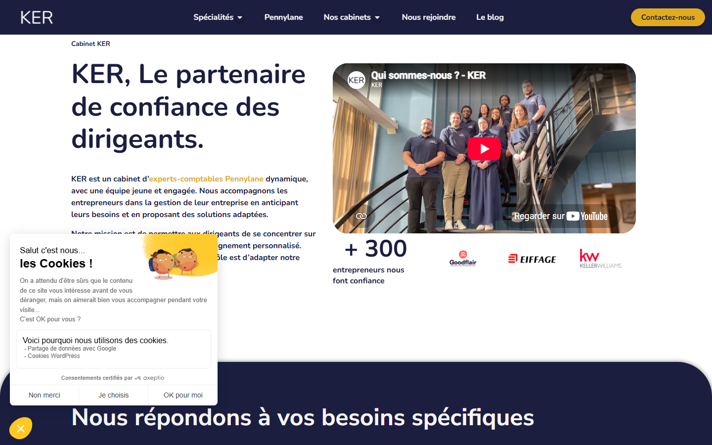 Aperçu du site de KER