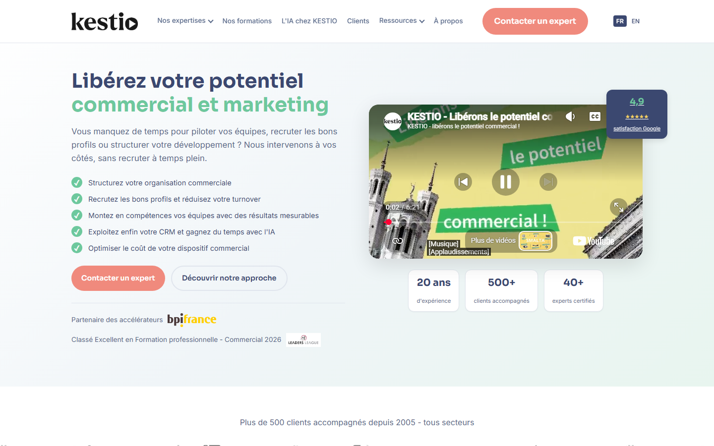 Aperçu du site de Kestio