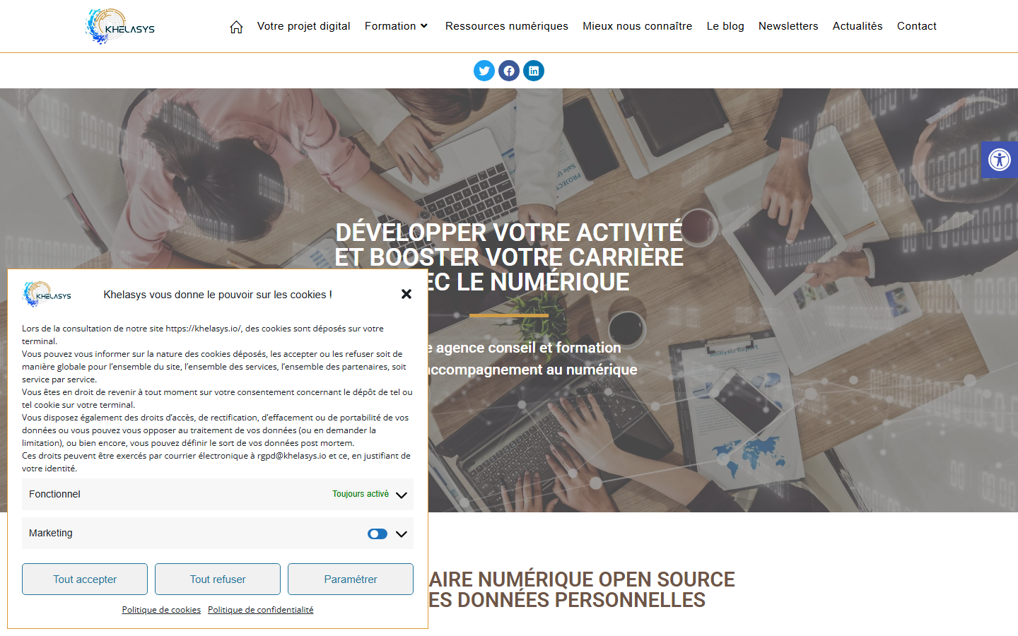 Aperçu du site de Khelasys