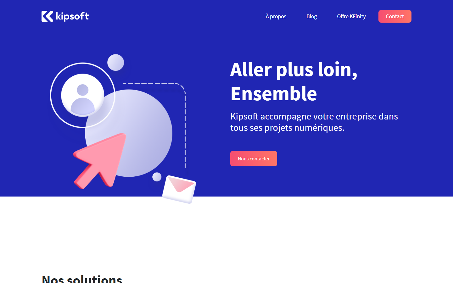 Aperçu du site de KIPSOFT