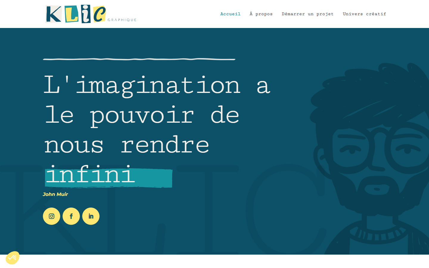Aperçu du site de KLIC graphique