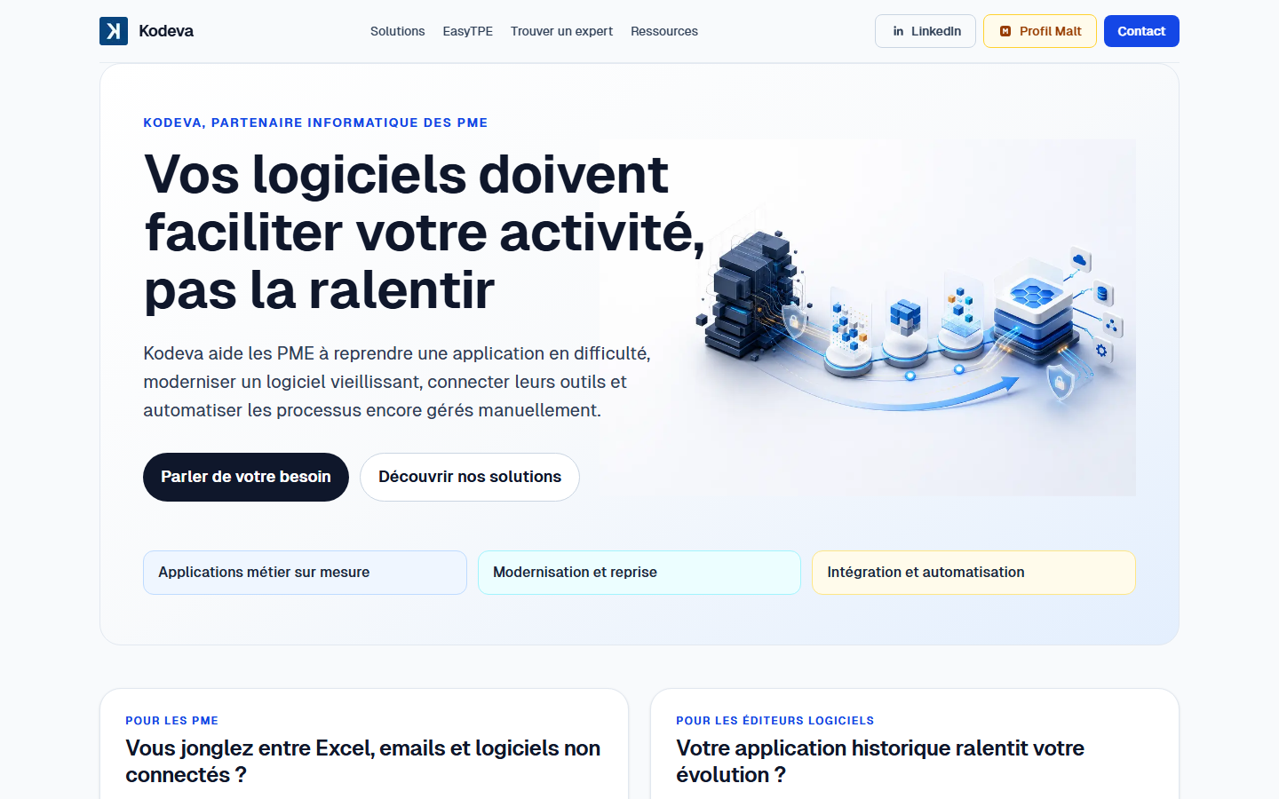 Aperçu du site de KODEVA
