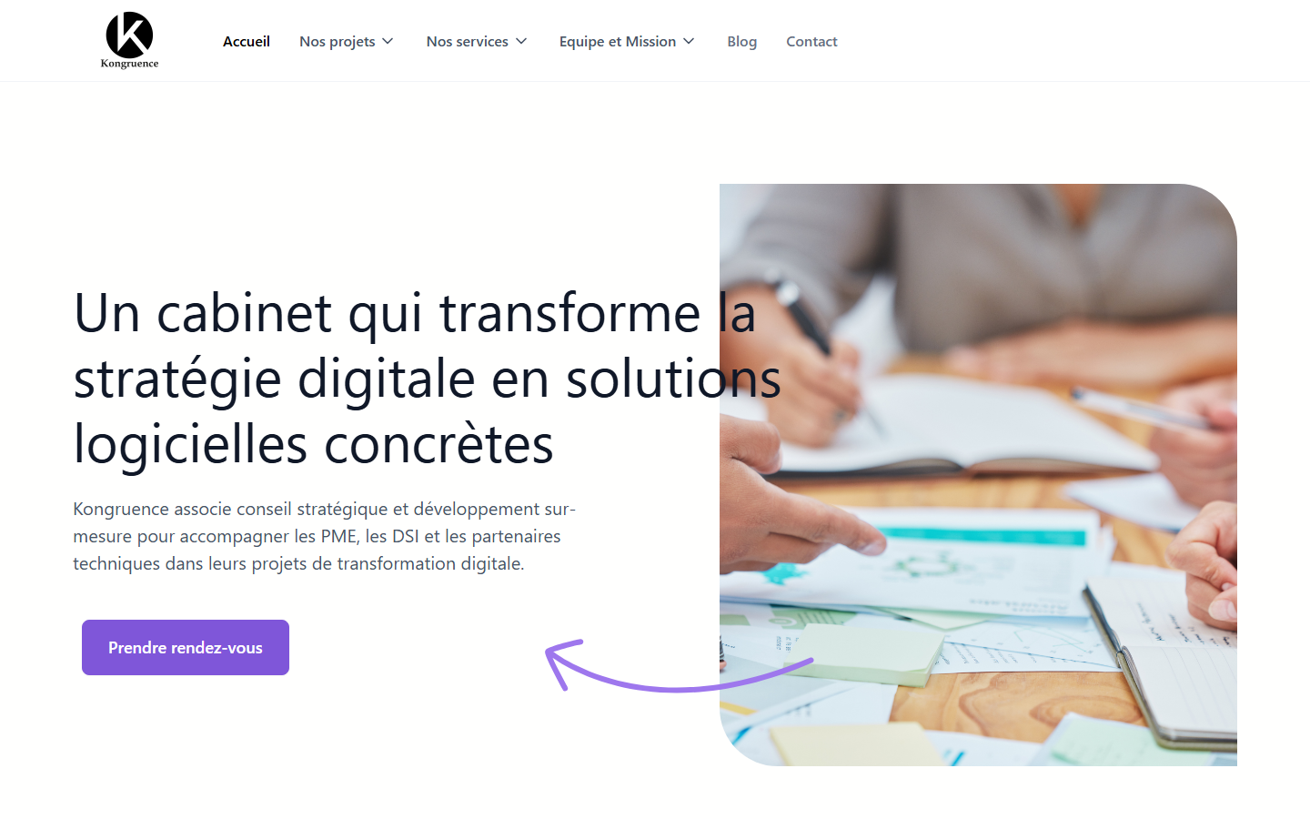 Aperçu du site de KONGRUENCE