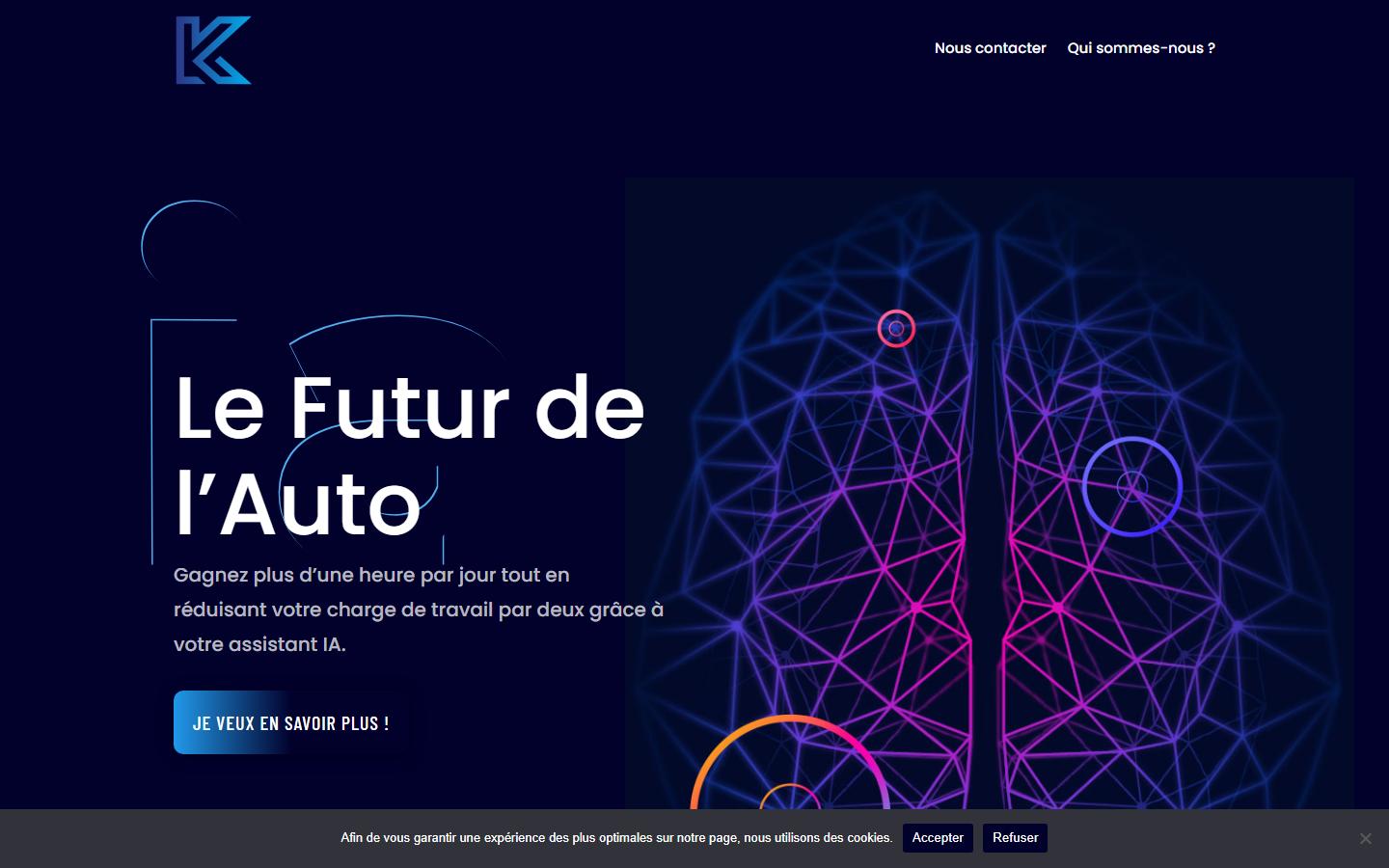 Aperçu du site de KONNECT IA