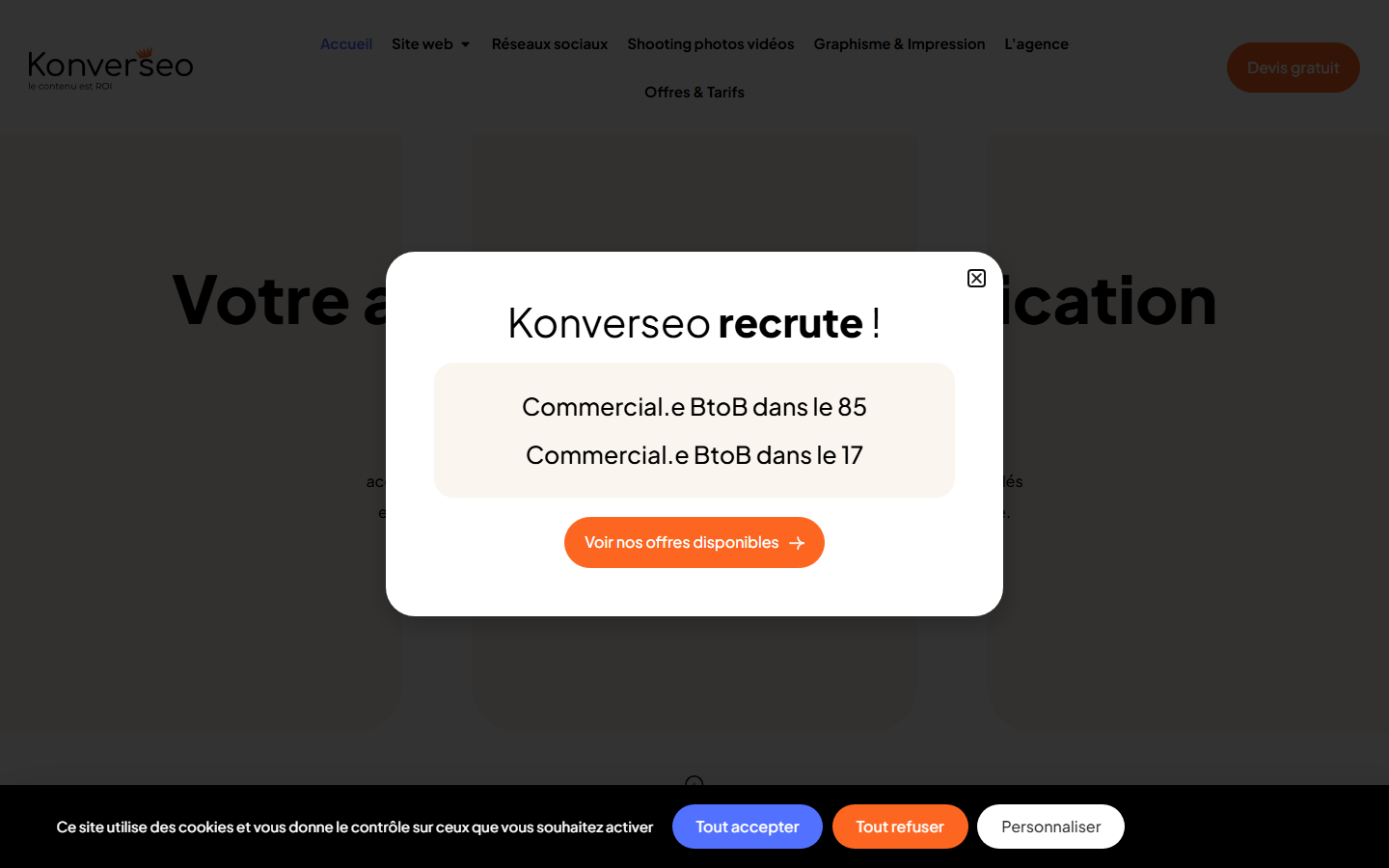 Aperçu du site de KONVERSEO