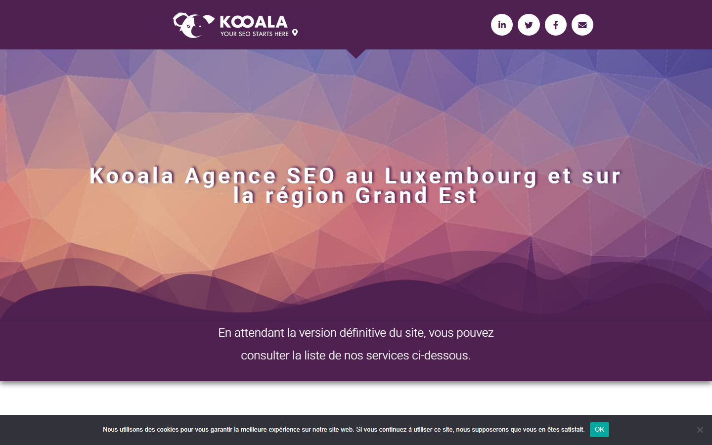 Aperçu du site de KOOALA