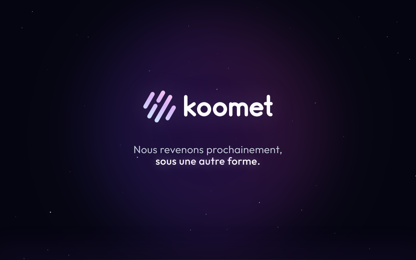 Aperçu du site de Koomet