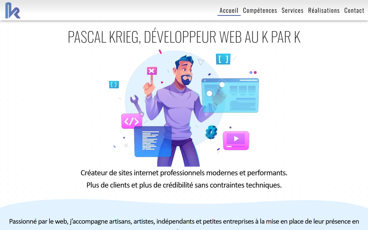 Aperçu du site de Pascal Krieg