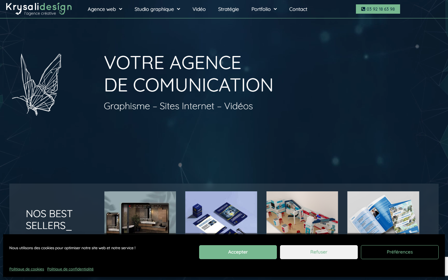 Aperçu du site de KRYSALIDESIGN STUDIO