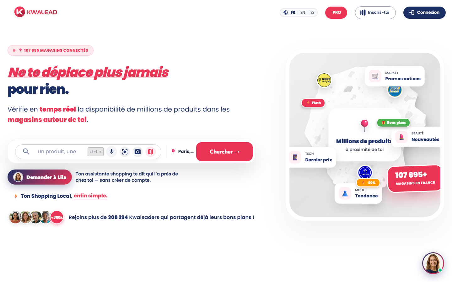 Aperçu du site de KWALEAD