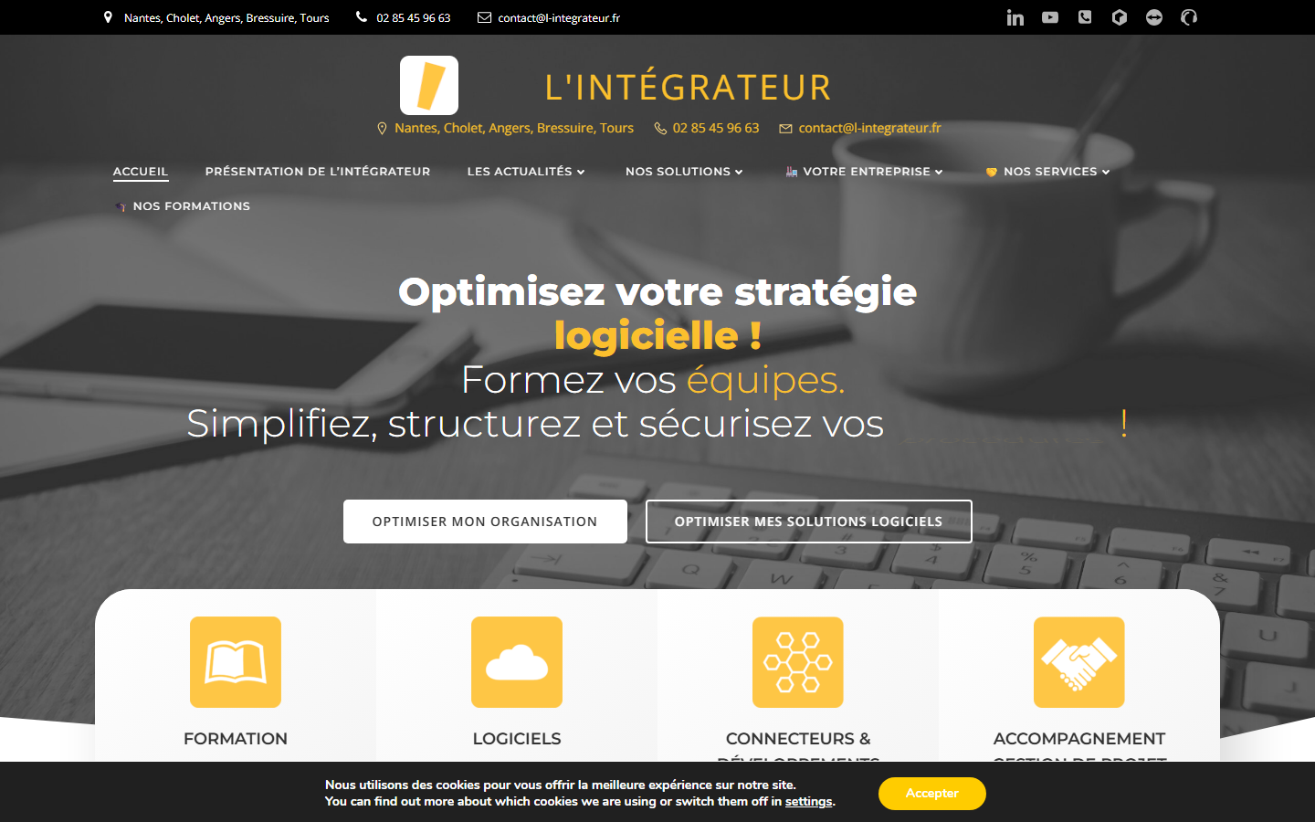 Aperçu du site de L'INTEGRATEUR