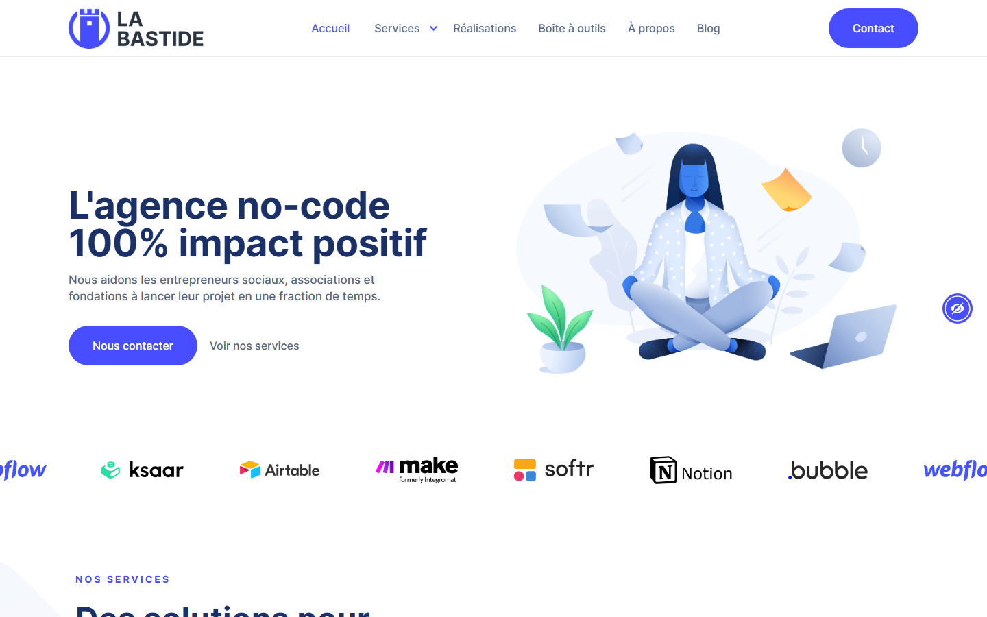 Aperçu du site de Labastide.io