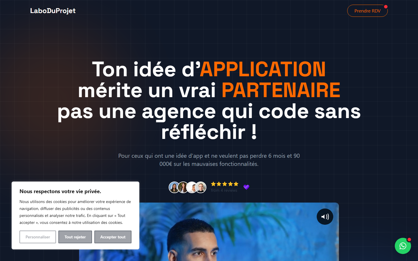 Aperçu du site de LABO DU PROJET