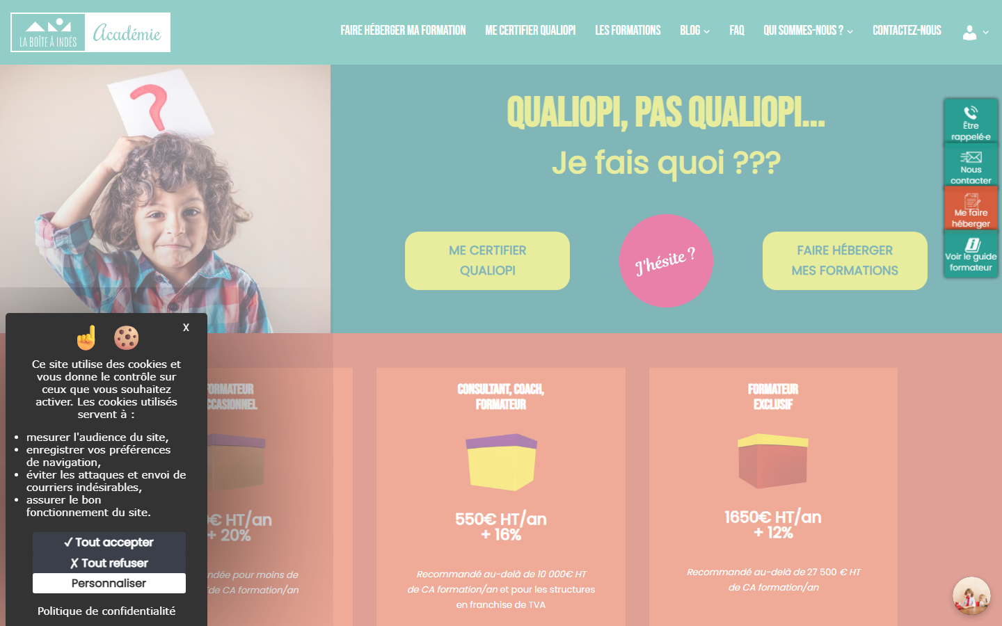Aperçu du site de LA BOITE A INDES