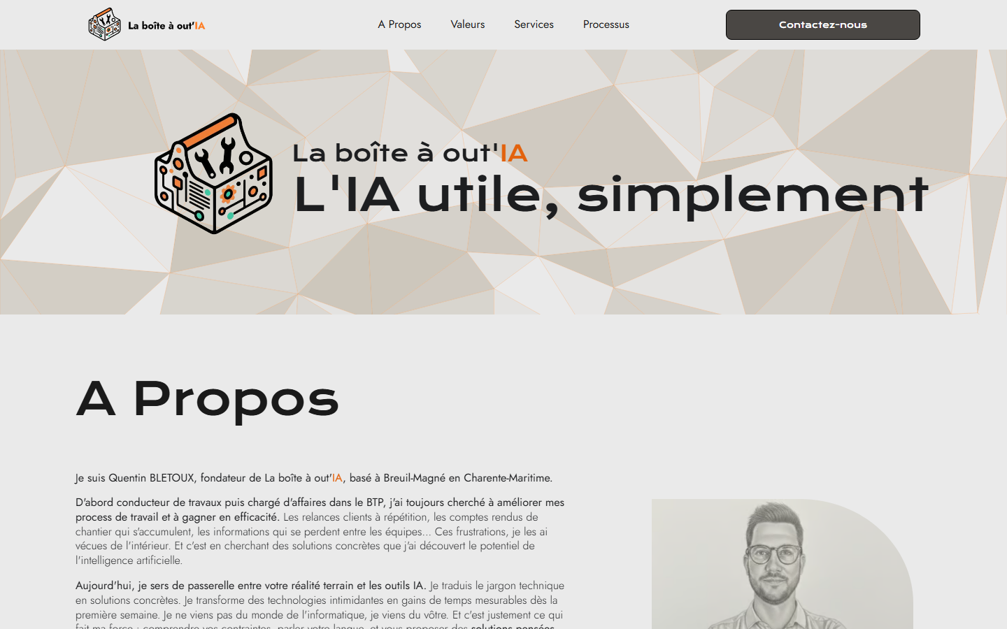 Aperçu du site de LA BOITE A OUT'IA