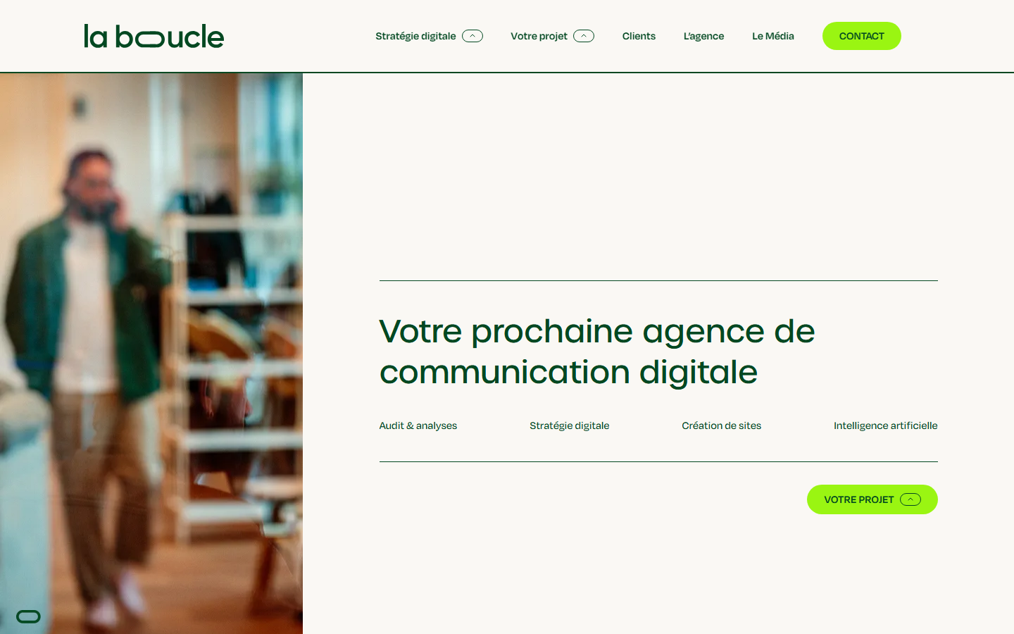 Aperçu du site de LA BOUCLE