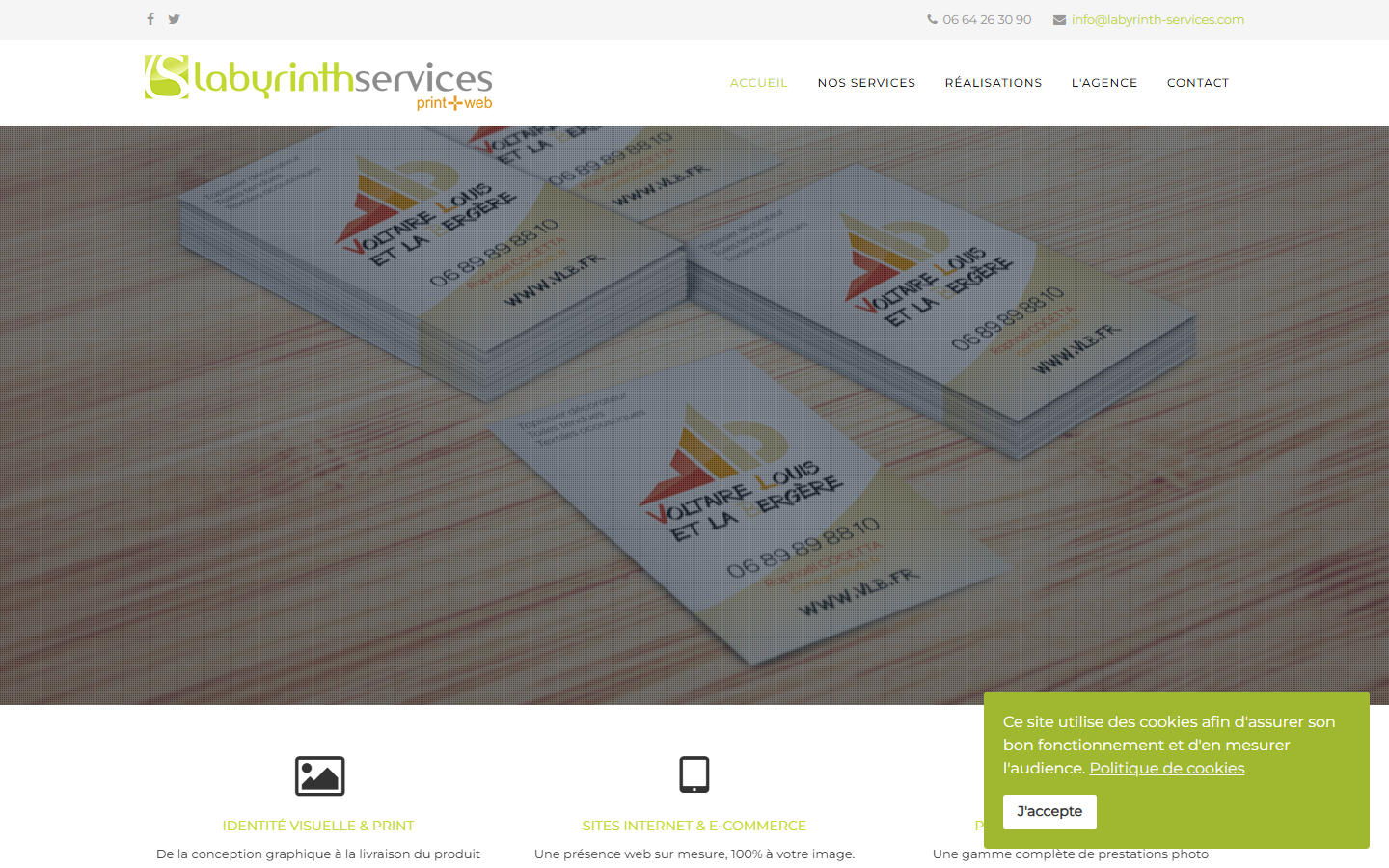 Aperçu du site de LABYRINTH SERVICES