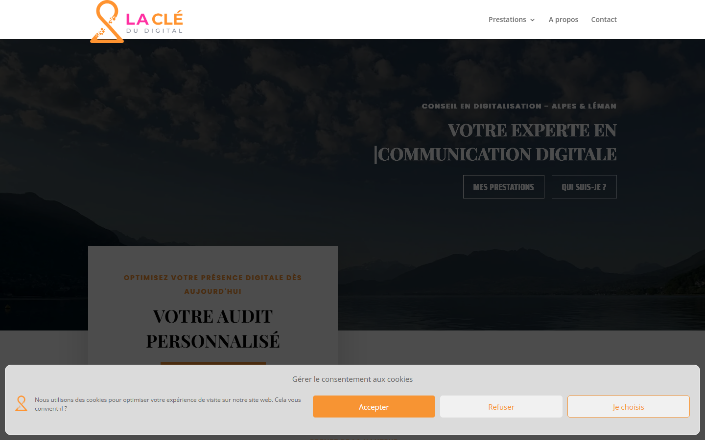 Aperçu du site de Emmanuelle Eymard - La Cle du Digital